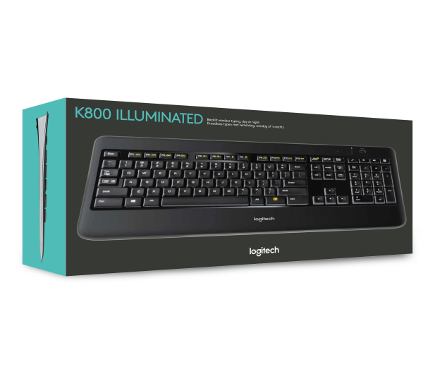 Logitech Klawiatura komputerowa LOGITECH K800 Bezprzewodowa US 920-00 - 1381019 - zdjęcie 6